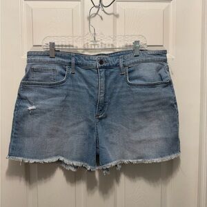 Joe's Jeans Classic Blue Relaxed Fit Distressed Hem Shorts